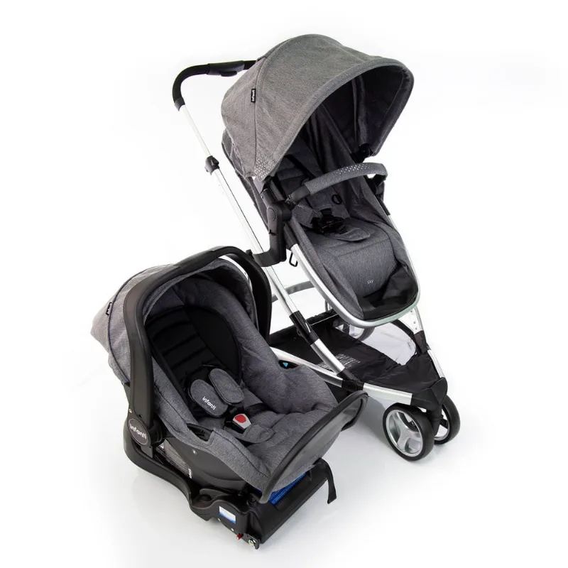 Travel System Sky Trio Infanti - Grey Classic