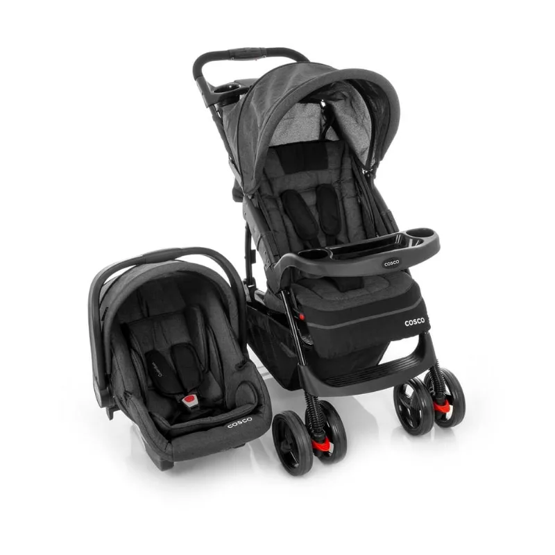 Travel System Moove 2.0 Duo Cosco - Preto Mescla