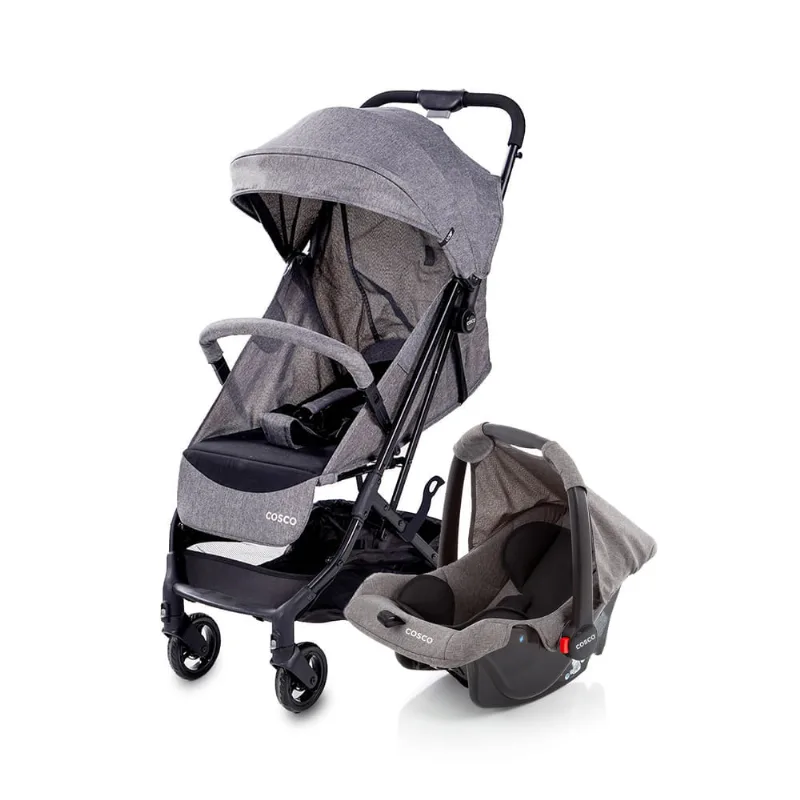 Travel System Minny Duo Cosco Cinza Mescla
