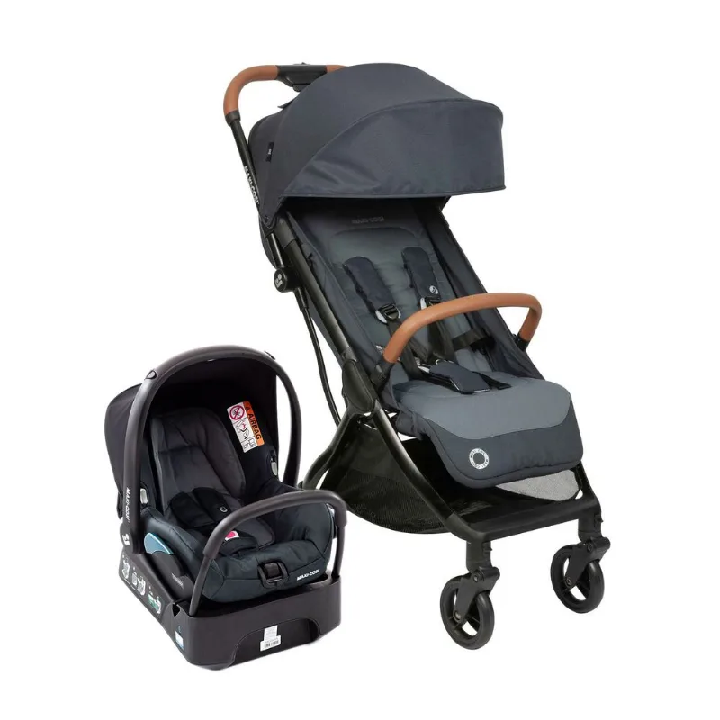 Carrinho de Bebê Travel System Eva Trio Essential Graphite Maxi-Cosi