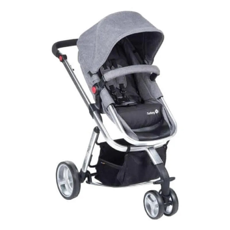 Travel System Mobi Safety 1St Grey Denim Silver