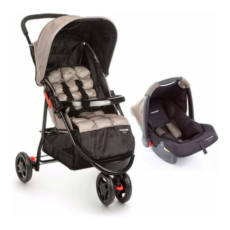 Travel System Delta Duo Pro Voyage - Bege Grid