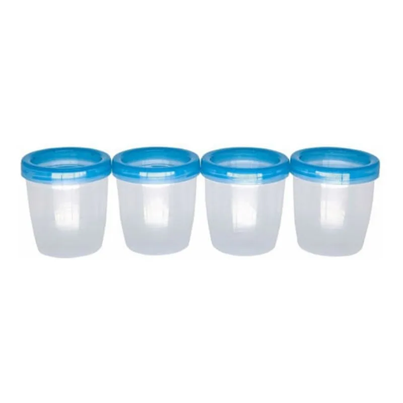 Kit 4 Recipientes Para Leite Materno Infanti Azul
