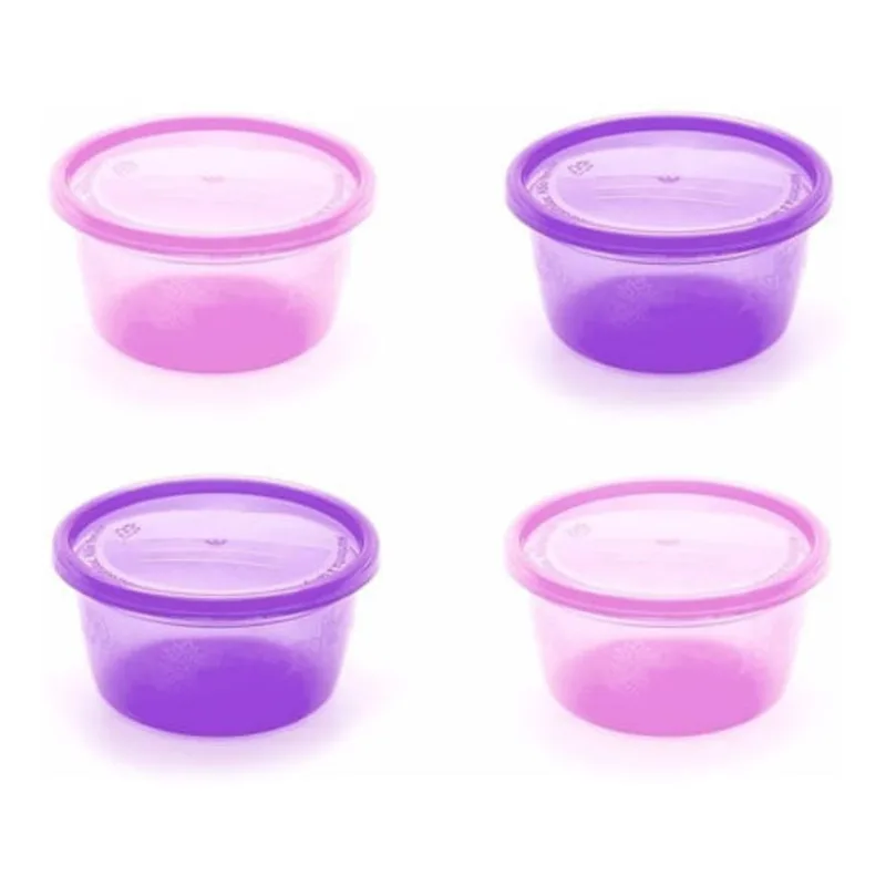 Kit 4 Potes Infantis Multiuso 236ml Infanti Rosa e Roxo