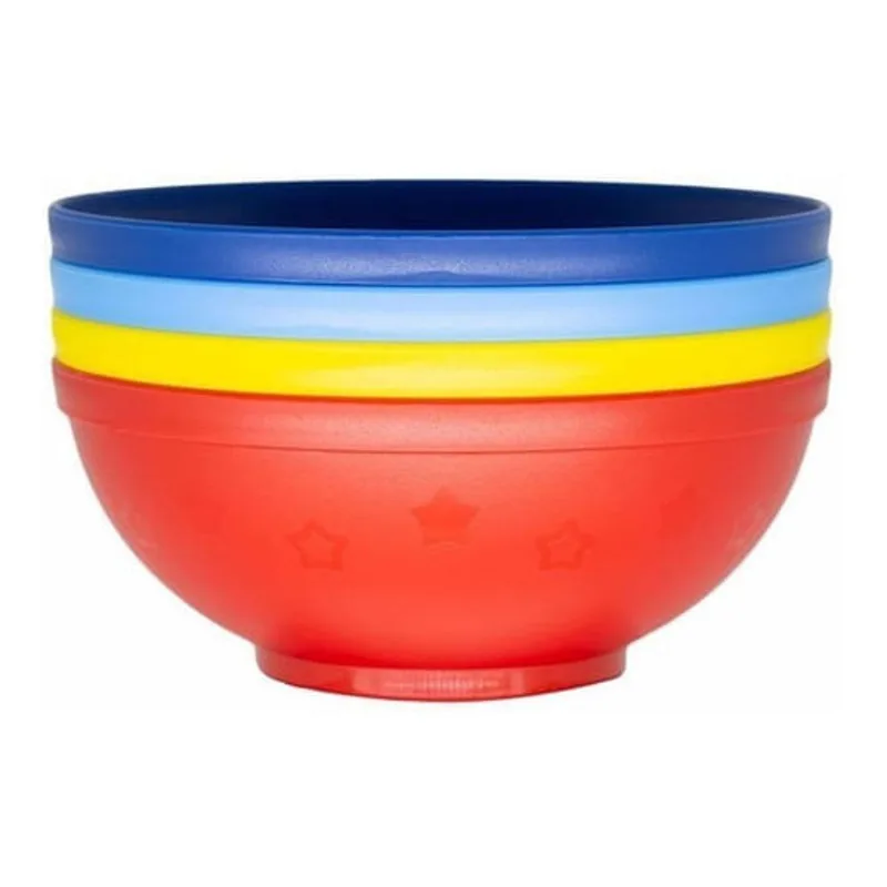 Kit com 4 Pratos Infantis Bowls 300 ml Infanti Colorido