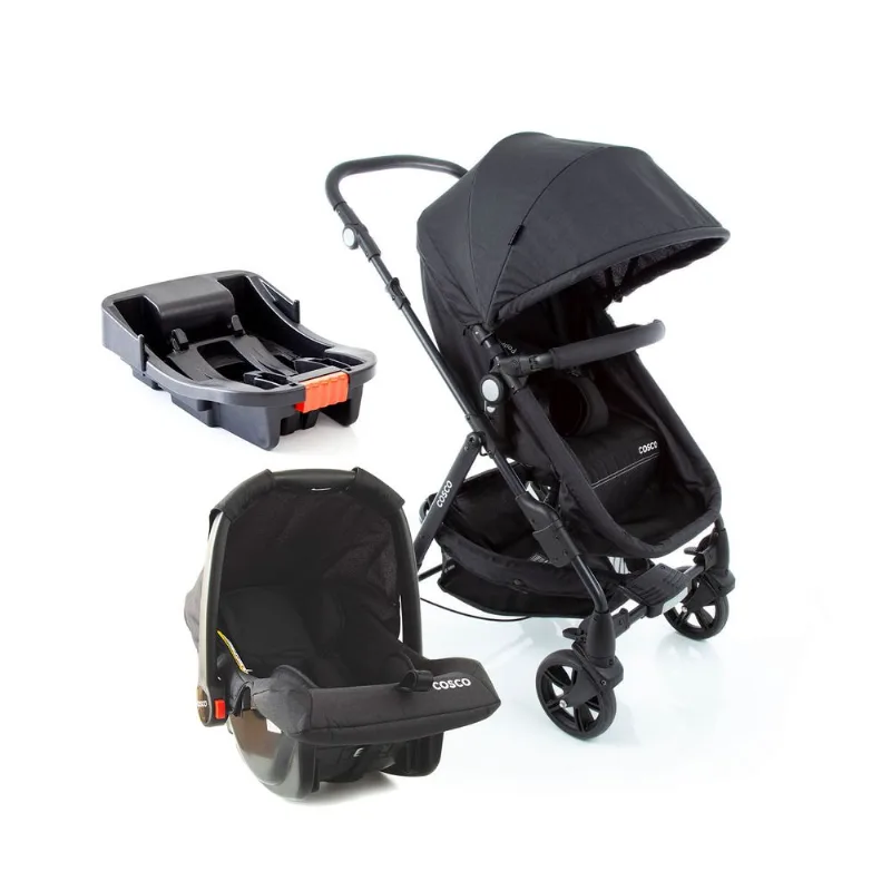 Travel System Poppy 3.0 Trio Cosco - Preto Mescla
