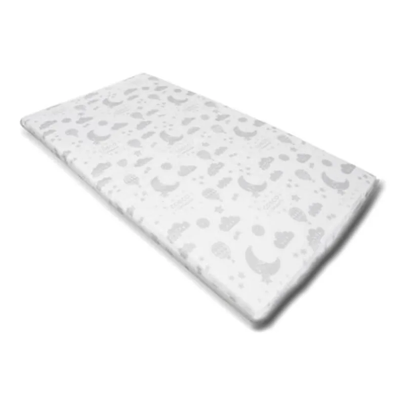 Colchonete para Berço TAM 1 (88x52x4) Cosco - Branco Estampado