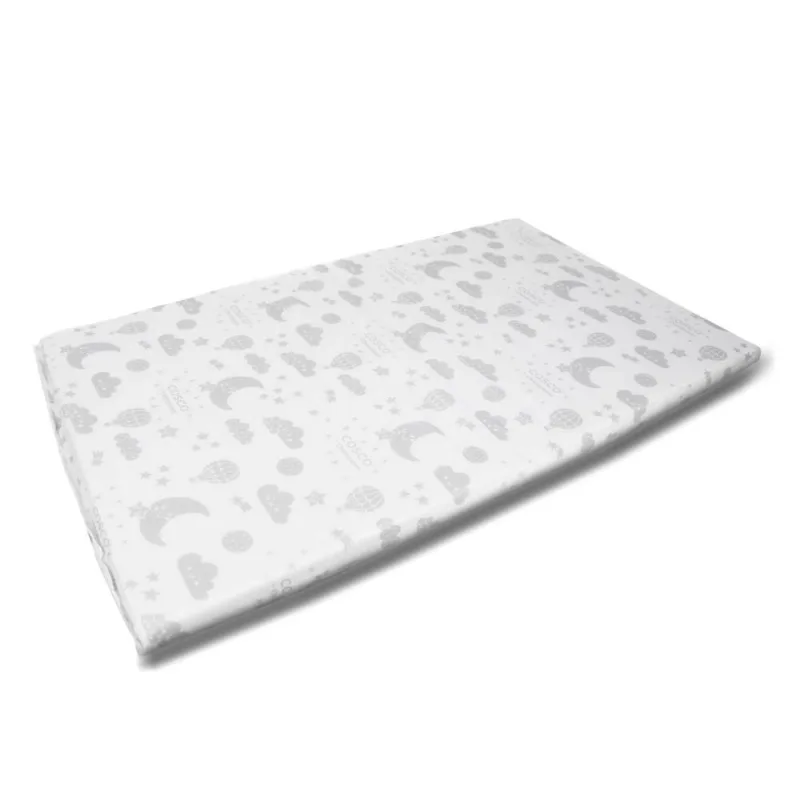 Colchonete para Berço TAM 2 (95x61x4) Cosco Branco Estampado