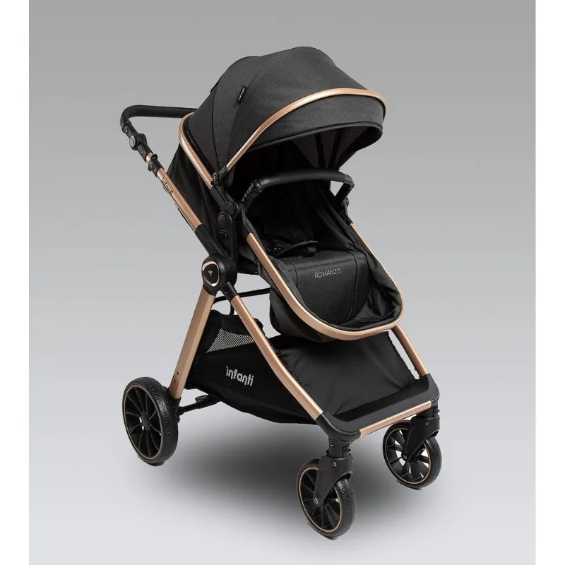 Carrinho Romanzo Infanti Preto Bronze