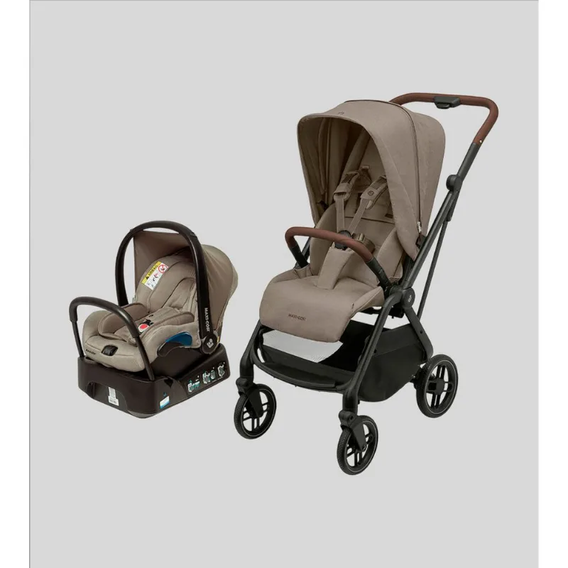 Carrinho Travel System Leona 2 TS TRIO Exclusivo Site Twillic Truffle