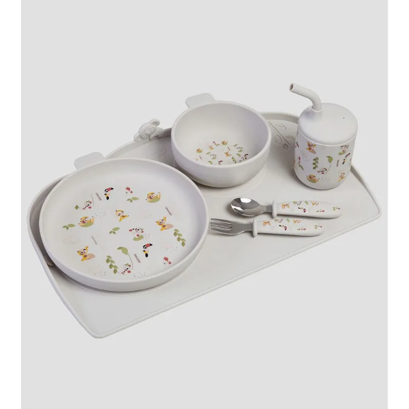 Kit de Alimentação em Silicone Boho Chic 6 peças Tiny Love Boho Chic