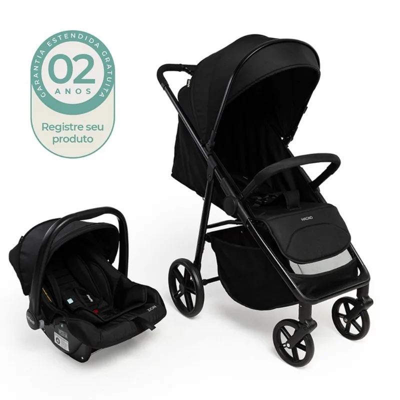 Carrinho De Bebê - Travel System - Magno Duo - Infanti - Preto - Dorel
