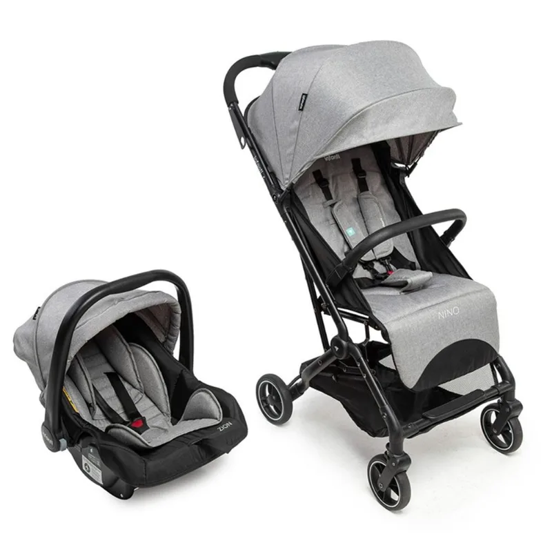 Carrinho De Bebê - Travel System - Nino Duo - Infanti - Cinza - Dorel