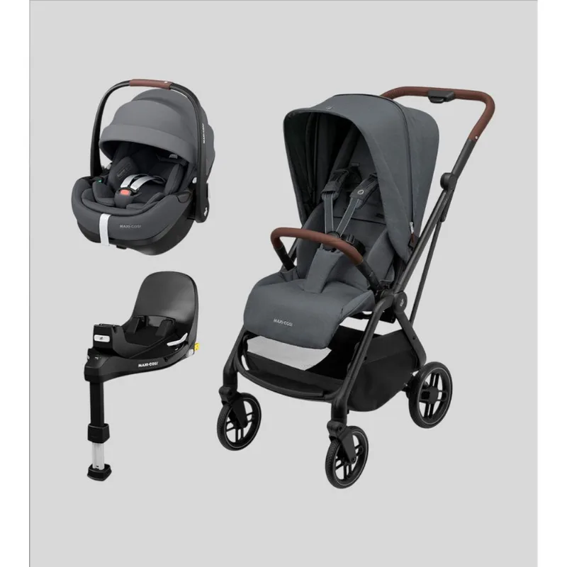 Carrinho Travel System Leona² Pebble Pro 360 - Maxi-Cosi Twillic Graphite
