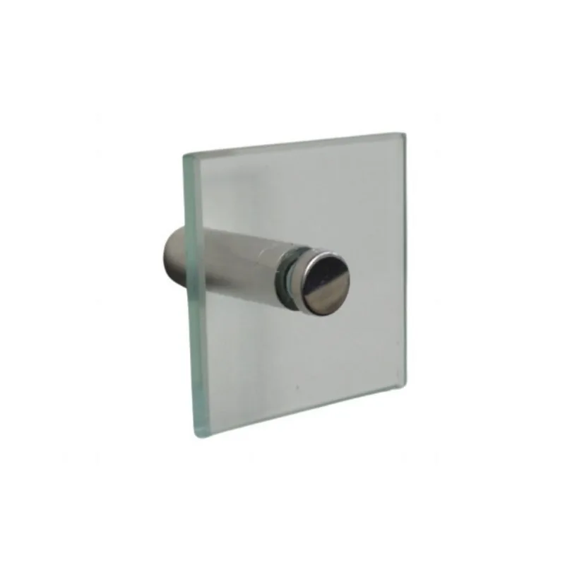Porta Toalha de Rosto para Fixar Vidro Incolor Quadrado VMEX Porta Toalha de Rosto para Fixar Vidro Incolor Quadrado