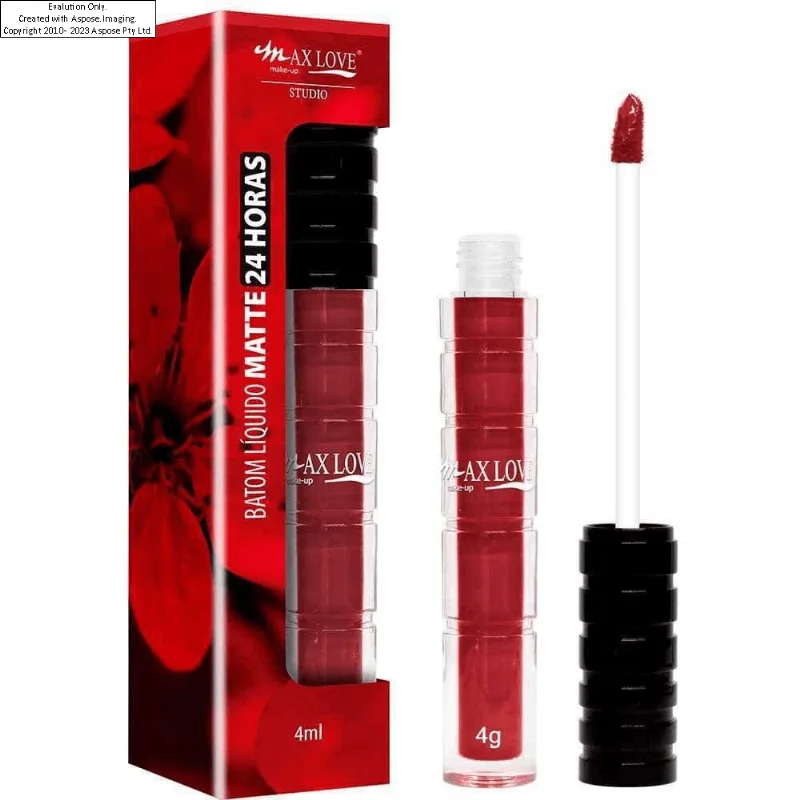 Batom Liquido Matte Max Love 24 Horas Cor 42 4ML - Max Love
