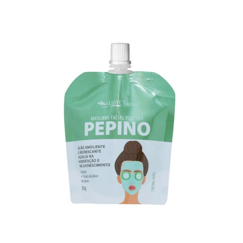 Max Love Máscara Facial Pell Off Pepino 50G - Max Love