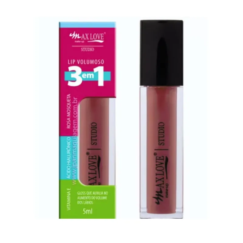 Lip Gloss Max Love Volumoso 3 Em 1 302 - Max Love