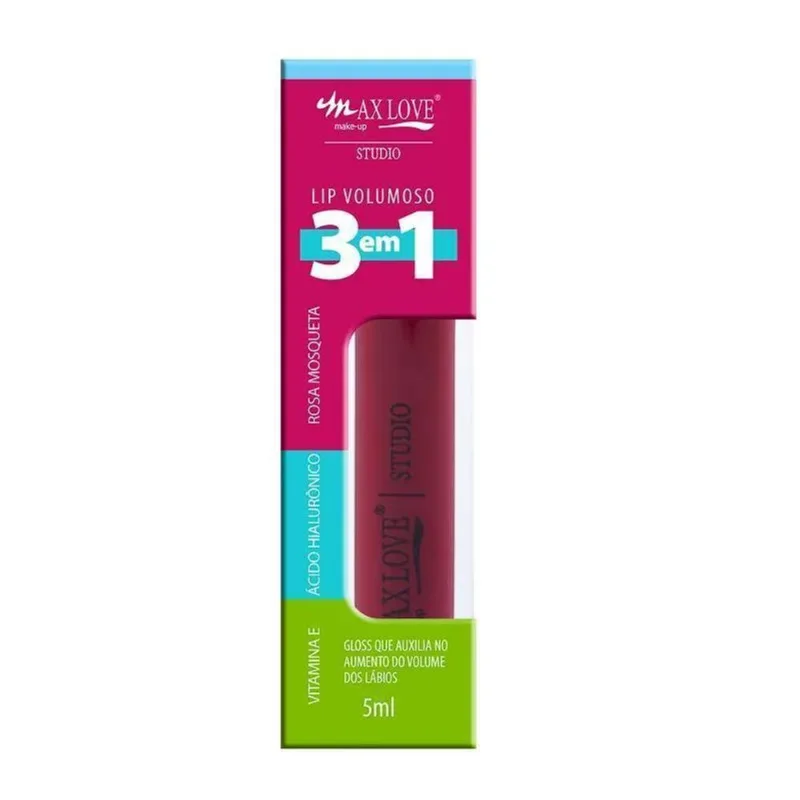 Max Love Lip Volumoso 3 Em 1 305 - Gloss Labial 5Ml - Max Love