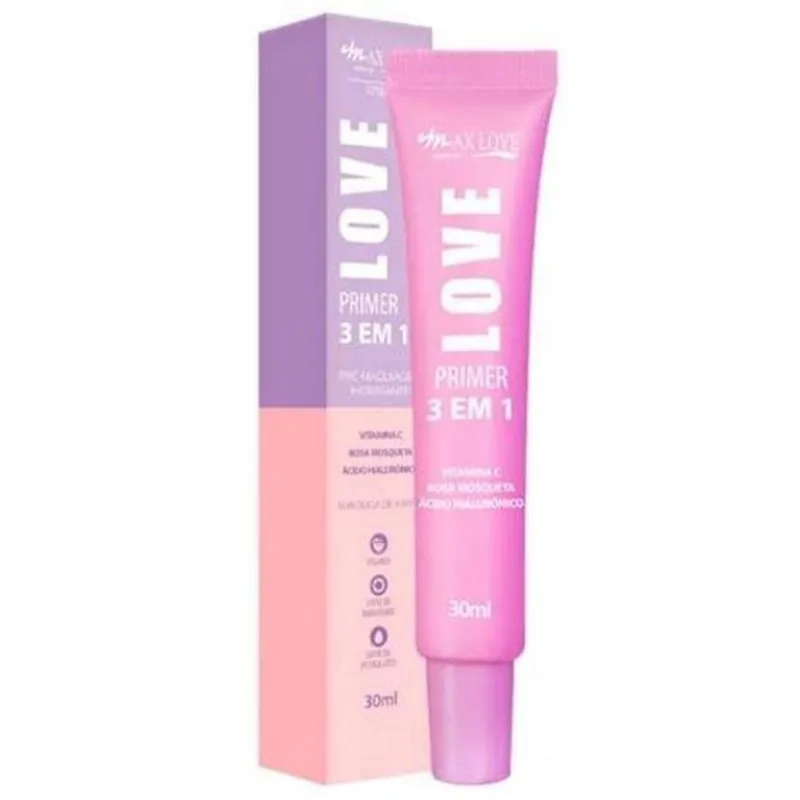 Max Love Primer Facial 3 Em 1 Love - 30Ml
