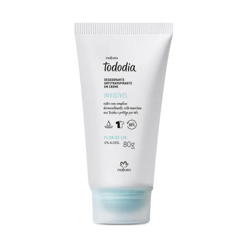 Natura Tododia Desodorante Creme Flor De Lis Invisivel 80g