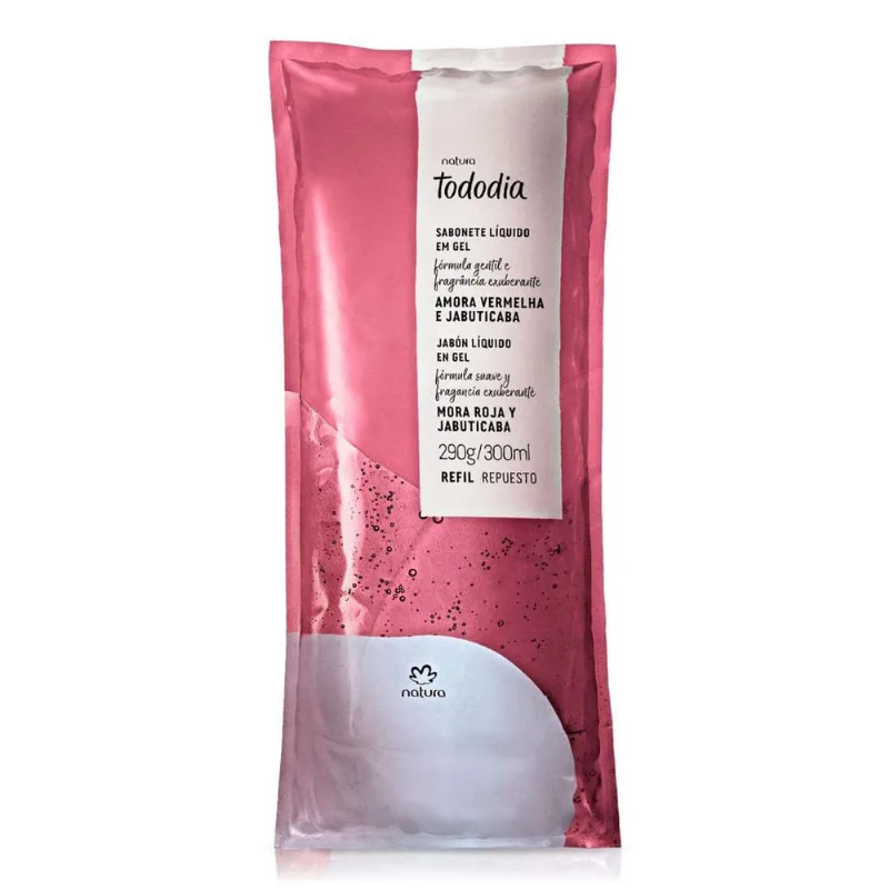 Natura tododia sab gel amora vermelha jabuticaba refil 300ml