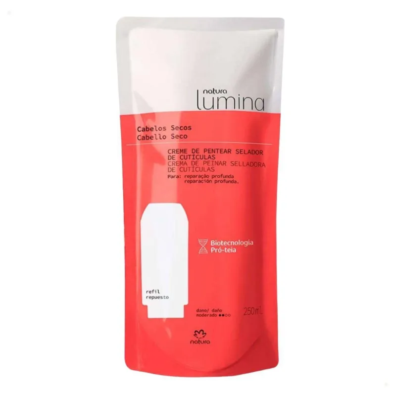 Refil Creme Pentear Selador Cutículas Vegano Cabelos Secos