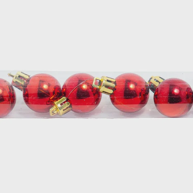 Kit Bola Natal Le 2,5cm com 20 Unidades Vermelho