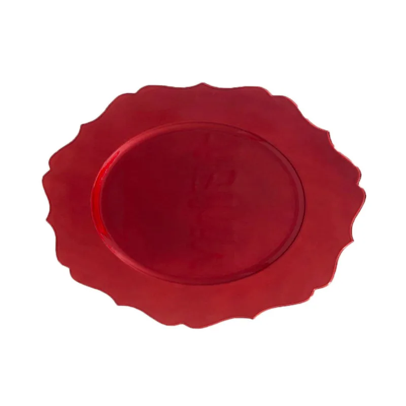 Sousplat de Plástico Le Clássico Vermelho 33cm UNICA