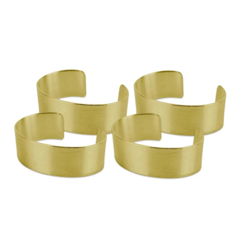 Kit Argola para Guardanapo em Metal Le Grécia Ouro 4 Unidades UNICA
