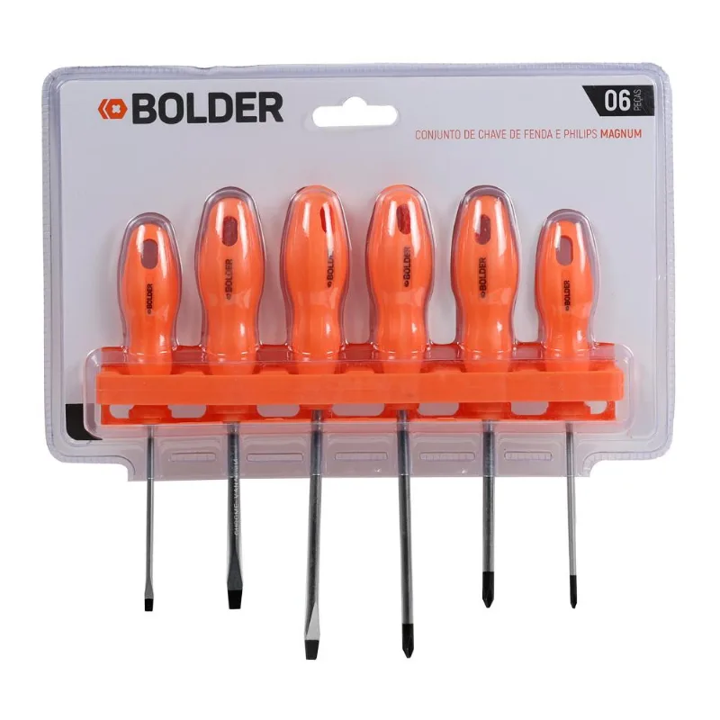 Jogo Chave Fenda E Philips Magnum Com 6 Peças Bolder