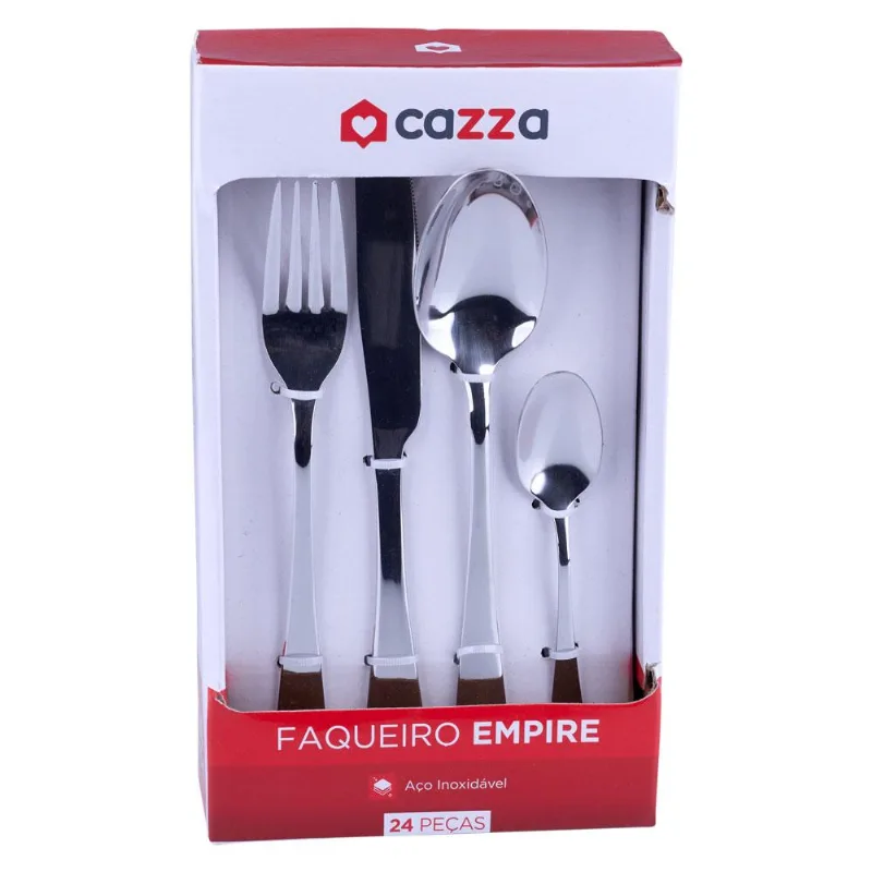 Faqueiro Inox 24 Peças Empire Cazza