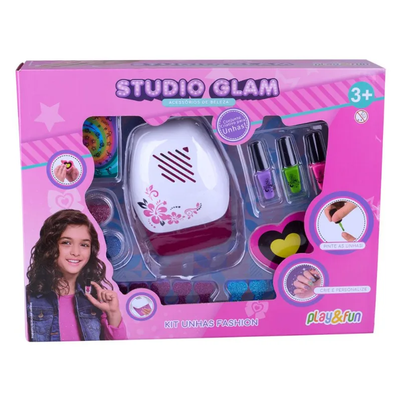 Kit Unhas Fashion Acessórios De Beleza Studio Glam Play&amp;fun