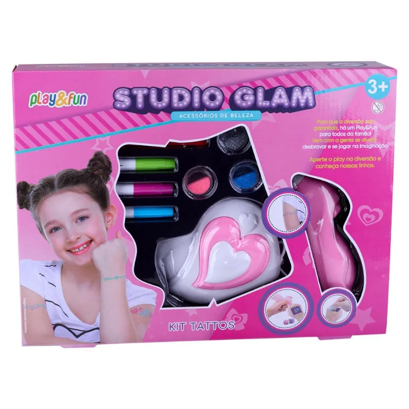 Kit Tattos Acessórios De Beleza Studio Glam Play&amp;fun