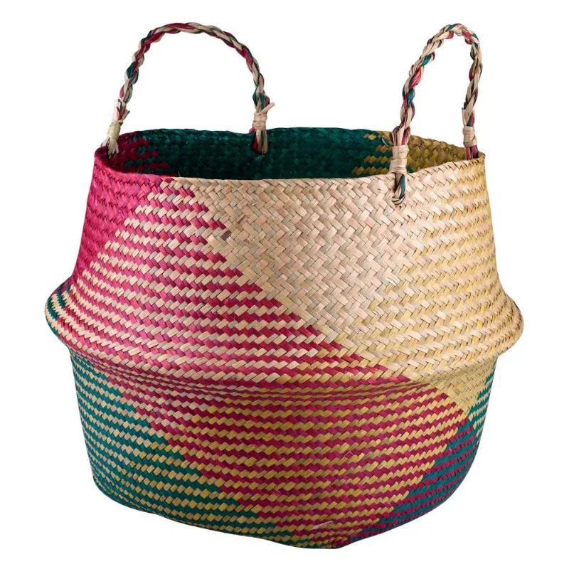 Cesto Redondo 38cm com Alças Fibra Natural Nusa Cazza