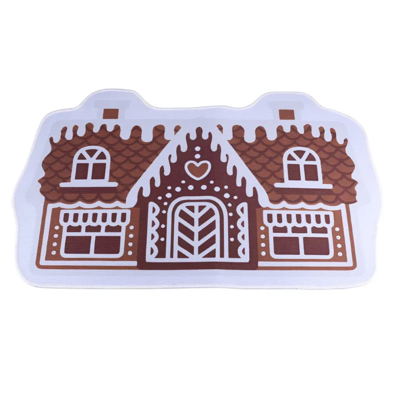 Capacho Rústico Casinha Natal 50x80cm Cv244261 Cazza UNICA