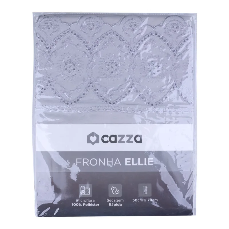 Fronha Microfibra Ellie Cazza Cinza