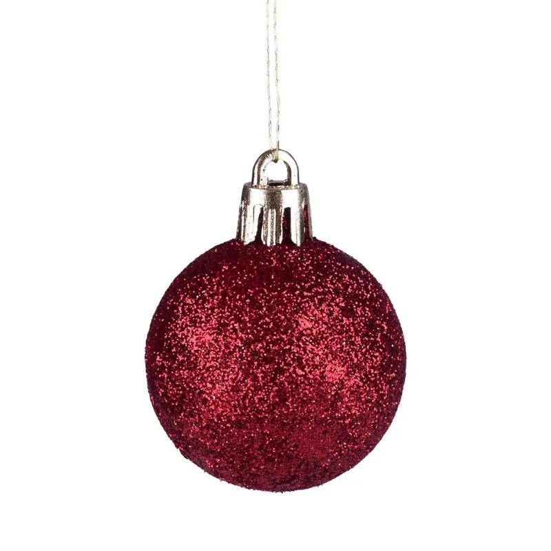 Tubo Bola De Natal 18 Peças Cazza Vermelha