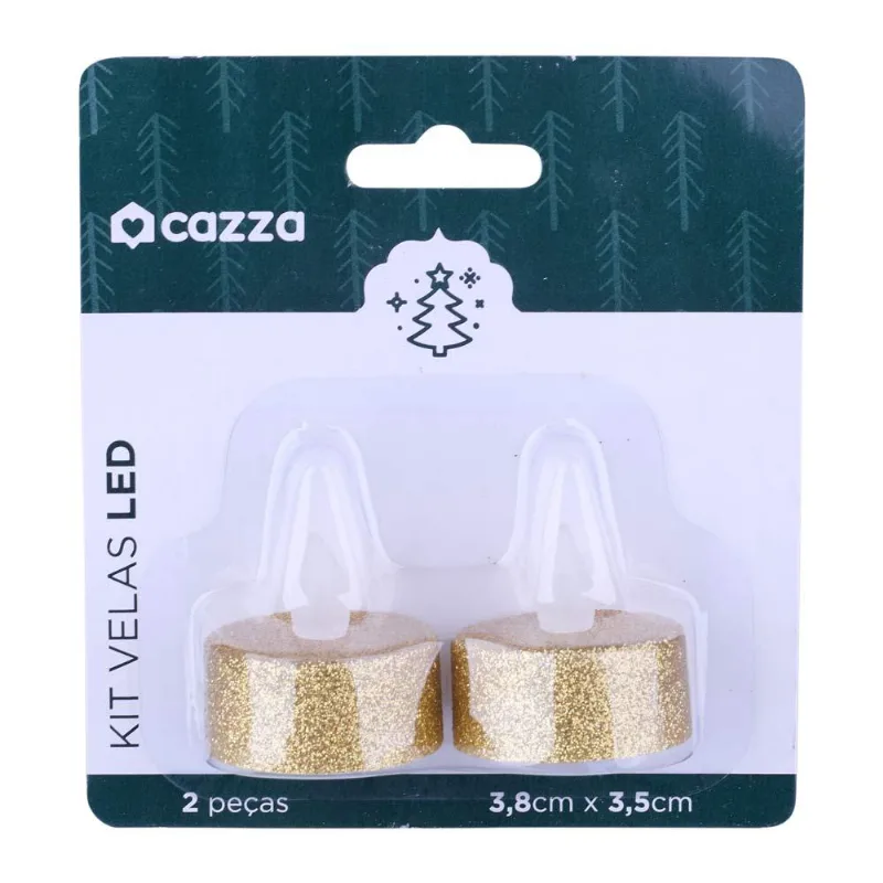 Kit Velas Led Com 2 Unidades Cazza Sortido