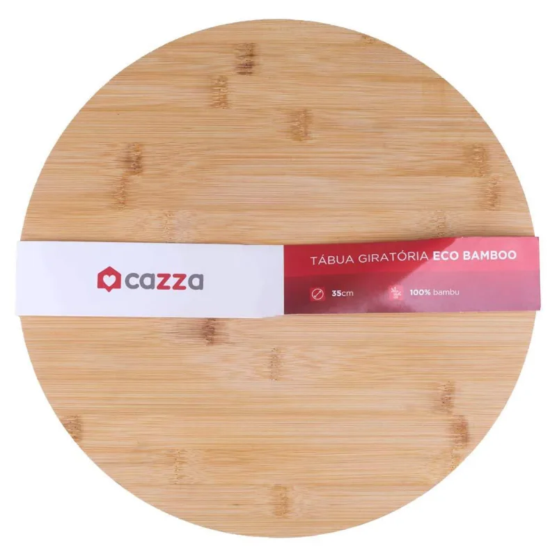 Tábua Redonda Giratória 35cm Eco Bamboo Cazza