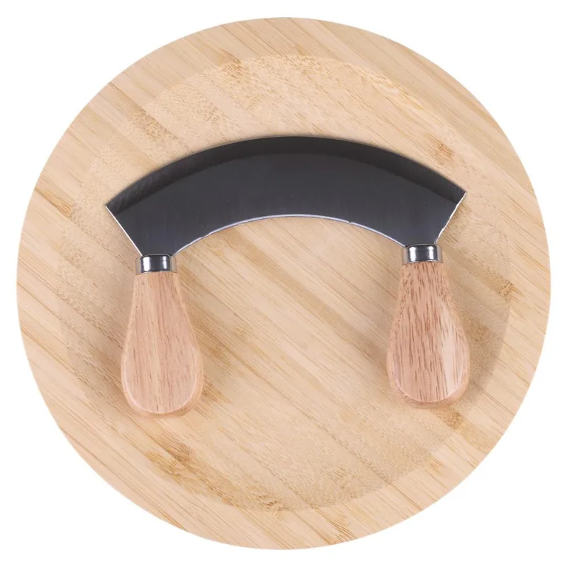 Conjunto Faca Meia Lua com Tábua Eco Bamboo Cazza
