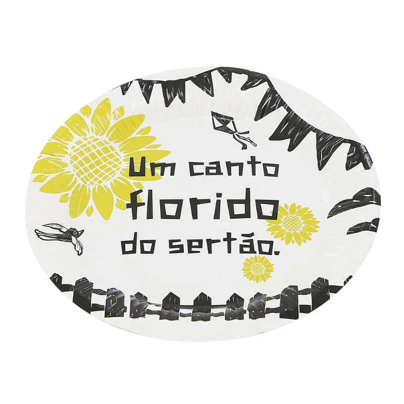 Kit Prato Descartavel Cordel De Flores 10UND 15CM CV255571 PLAY&FUN UNICA