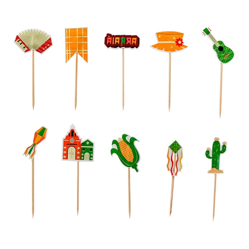 Kit Topper Sertao Encantado 10UND 5CM Sortido CV255504 PLAY&FUN UNICA