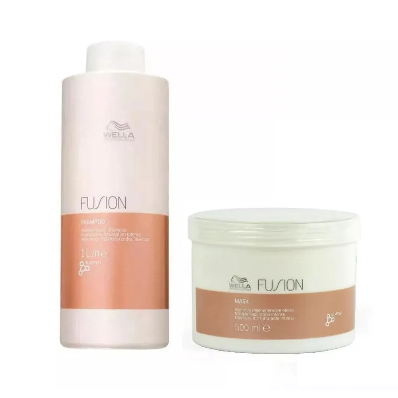 Kit Wella Fusion Shampoo 1000Ml + Máscara 500Ml