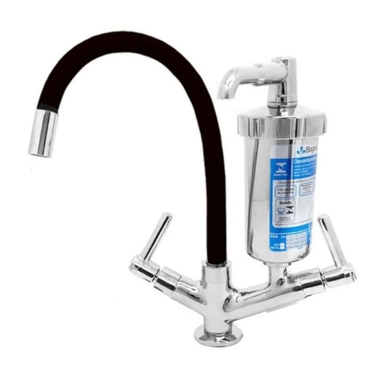 Torneira Filtro de Mesa Flexível Bica Móvel Preta Bognar - BOGNAR