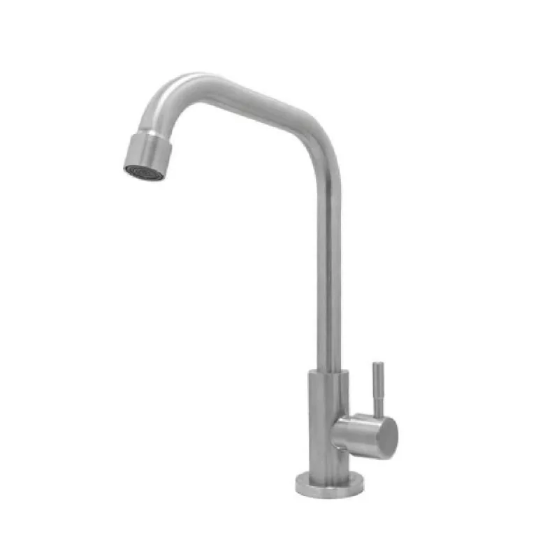 Torneira de Cozinha de Mesa 32845 Bica Móvel Aço Inoxidável Escovado Inox Bognar - BOGNAR