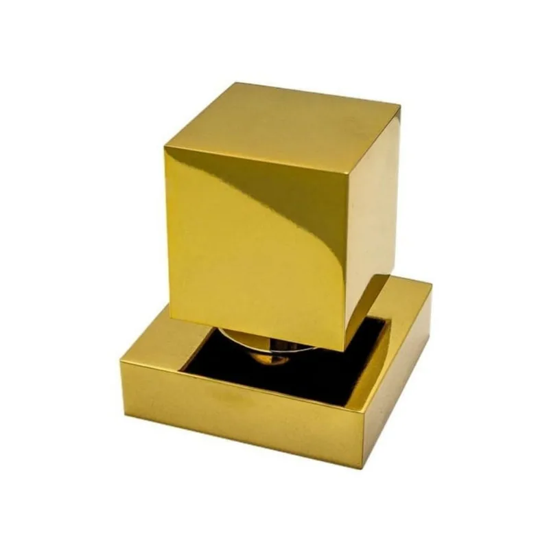 Acabamento Registro Base Deca Gaveta/Pressão 1/2" a 1" C90 Square Ouro - BOGNAR