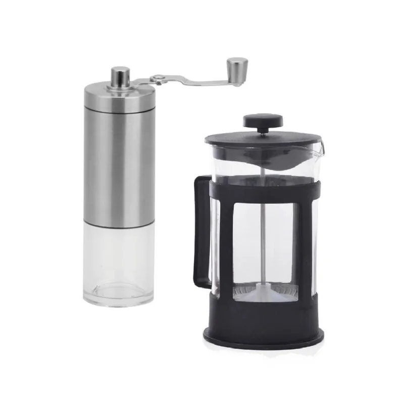 Moedor Café Manivela Manual Cafeteira Prensa Francesa 600Ml - Não Disponível