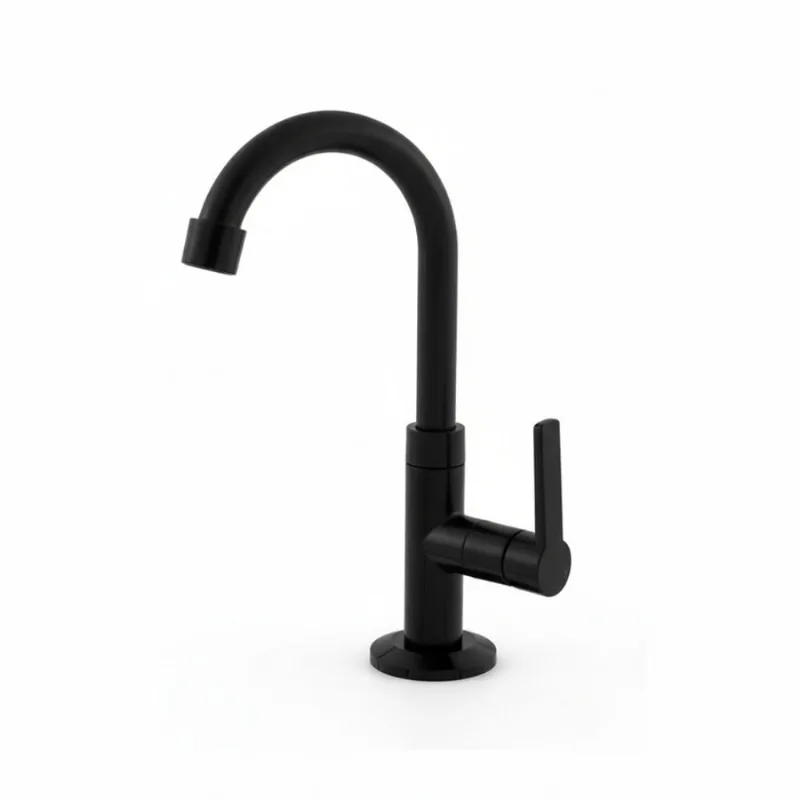 Torneira para Banheiro Mesa 1/4V Bica Alta Preto C29 ABS