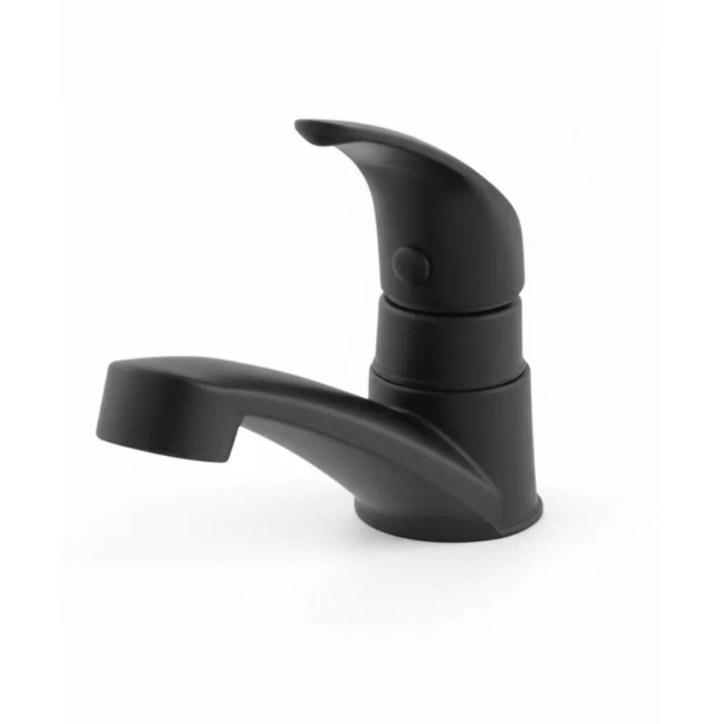 Torneira para Banheiro Mesa Bica Baixa Preto 9039 ABS Torneira para Banheiro Mesa Bica Baixa Preta 9039 ABS